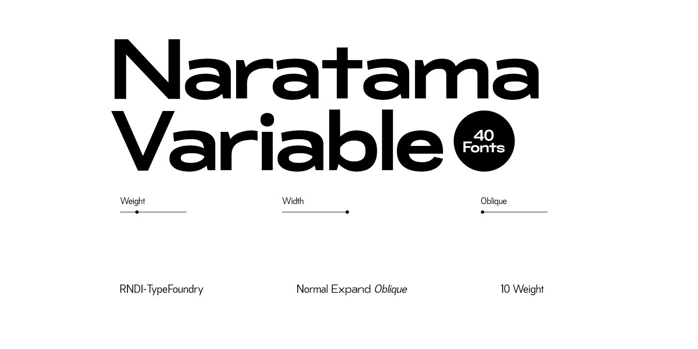 Naratama - Sans Serif Variable Font